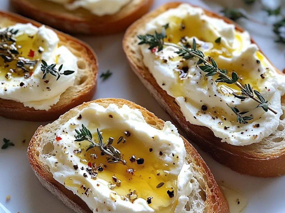 Ricotta and Honey Crostini